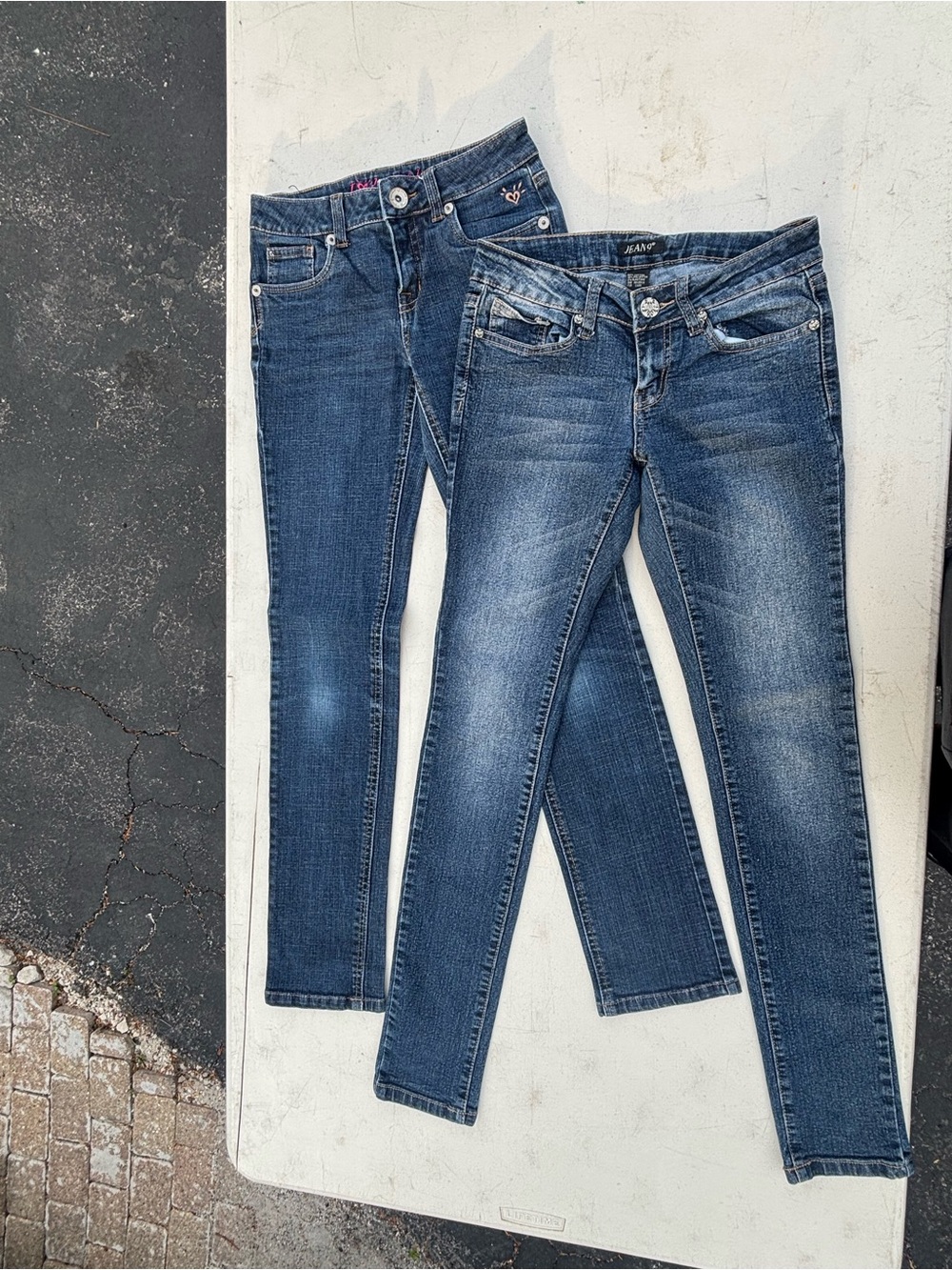 COMBO 2 girls jeans- size 1 and size 2